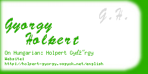 gyorgy holpert business card